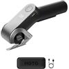 HOTO EdgeFlow Forbici Elettriche Senza Fili, Taglio Rotante per Cartone, Lama in Titanio, luce LED, Sistema Autoaffilante, Sostituzione Lama Senza Attrezzi, per Cartone, Tappeti e Pelle