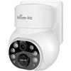 Hom-io la tua smart home Hom-io Telecamera WiFi Esterno a Batteria PTZ 3MP HOM-BATT-PTZ - IP Camera Wireless IP65 Pan 320° Tilt 90° - Visione Notturna IR, PIR, Audio Bidirezionale, App, Pannello Solare