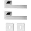 bricoleva.it Bricolevante Maniglie Porta Interna Disponibile in più Varianti vendute in set - Maniglia Quadrata per Porte (Quadrata, Cromo Satinato)