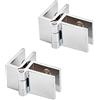 Heuskay Set di 2 cerniere per porte in vetro a 90° in lega di zinco per porte in vetro fisso a due vie
