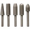 SPORTARC Set di 5 pezzi di lima rotativa elettrica, lima in acciaio goffrato, lima in metallo morbido, testa di smerigliatura elettrica, testa di lima elettrica 6mm