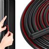 Funnytek Guarnizione per porta, autoadesiva, 6 m, a forma di D, flessibile, in gomma, impermeabile, per telai di porte, finestre, isolamento acustico per fughe da 4 a 8 mm