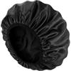 CAASFOOY Impermeabile Cuffia Doccia Triplo Strato CAASFOOY Bonnet per Dormire, Riutilizzabile Cuffia Doccia per Donna Spa Salon Cuffia Doccia,Asciugamano Capelli Turbante,Cappello per Donne Ragazza Cura,Nero