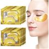 PEPHUCA Maschera per Gli Occhi al Collagene in Gel di Cristallo Oro 24K 25 paia, Antietà e Rughe, Crema Idratante, per Rimuovere Borse Sotto Gli Occhi, Occhiaie, Occhi Gonfi