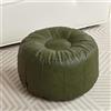 Louis Donné Copertura impermeabile non imbottita in finta pelle stile marocchino per pouf, ottomana, soluzione per riporre i piedi degli animali domestici, decorazione per la casa (verde fortunata)