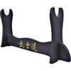 Generico Supporto Katana-Kake da Tavolo in Legno, Espositore Samurai a 1 Posto, Colore Nero con Iscrizioni Dorate, Stile Giapponese Soprammobile