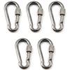 SeeRaphee M6 1/4 304 molla in acciaio inox portachiavi clip gancio vite cancello fibbia con vite cancello serratura per casa, campeggio all'aperto, escursionismo, pesca, viaggi, zaino (5 pezzi)