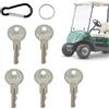 FCOUIID Carrello da Golf Chiavi di Sostituzione Chiavi di accensione per EZGO (1982-Up) Carrello da Golf a Gas ed Elettrico, codice 1919, con Portachiavi (5 pz)