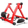 Sportneer Rullo per Allenamento, Supporto per Bici Supporto Magnetico in Acciaio per Bicicletta con Ruota di riduzione del Rumore per Esercizio al Chiuso (Rooso)