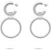 Liebeskind Berlin LJ-1621-E-51 - Orecchini a cerchio in acciaio INOX color argento, 5,1 cm, Acciaio inossidabile, Nessuna pietra preziosa