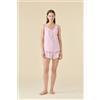 NOIDINOTTE PIGIAMA DONNA COTONE SPALLA LARGA FA009614 GLICINE