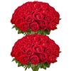 VEVOR Fiori Artificiali, 60 Pezzi di Rose Finte in Schiuma dall'Aspetto Realistico alla Rinfusa, Finte con Steli per Fiori da Sposa Fai da Te, Centrotavola per Casa Decorazioni, Rosso