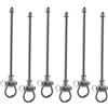 VEVOR Ganci per Altalena, Set da 6 Staffe Resistenti, Ganci in Acciaio Robusti con Cuscinetti Scorrevoli, Portata Massima 386 kg, per Amache, Parchi Giochi, Verande, Yoga e Sacco da Boxe, Argento