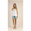 Gary Pigiama spalla larga pantaloncino donna Jersey Gary 5361, VERDE