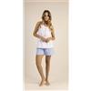 Gary Pigiama spalla larga pantaloncino donna Jersey Gary 5361, AZZURRO CHIARO