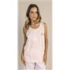 Gary Pigiama spalla larga pantaloncino donna Jersey Gary 5330, CREMA