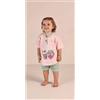 Gary Pigiama Gary neonata bambina manica corta puro cotone jersey 1112, CREMA