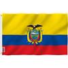 ANLEY Fly Breeze 3x5 Piedi Bandiera Ecuador - Colore Vivido e Resistente Ai Raggi UV - Testata In Tela E Doppie Cuciture - Bandiera Nazionale Ecuadoregna Poliestere Anelli Ottone 3 X 5 Piedi