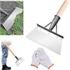 Fransande Pala multifunzionale per la pulizia, pala multifunzionale per la pulizia del giardino all'aperto, in acciaio inox, pala piatta, raschietto da giardino per erbacce e muschio, strumento per rimuovere le