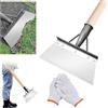 Fransande Pala multifunzionale per la pulizia, pala multifunzionale per la pulizia del giardino all'aperto, in acciaio inox, pala piatta, raschietto da giardino per erbacce e muschio, strumento per rimuovere le