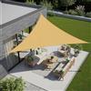 AXT SHADE Vela Ombreggiante Impermeabile Triangolare 3,5x3,5x3,5m Tenda a Vela Parasole e Protezione Raggi UV per Esterno Giardino Terrazza-Sabbia