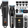 HIENA PRO Tagliacapelli Uomo Professionale, Macchinetta per Capelli Senza Fili, Regolabarba, Rasoio a Lamina, Tagliapeli Naso, Kit Completo per Rasatura e Taglio di Capelli Elettrico