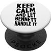 Summer Personalized Boys Name Back To Sc Mantieni la calma e lascia che se ne occupi Bennett Nome divertente PopSockets PopGrip Adesivo