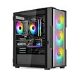 Noua Smash SK200 Case Gaming PC High Airflow | Frontale Mesh ATX/E-ATX | 4 Ventole ARGB PWM Preinstallate | AIO 360mm | GPU 400mm | Vetro Temperato Laterale