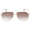 Gucci Occhiali da Sole Eyewear GG1440S004 Placcato Oro Plastica Oro Marrone N...