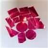 MEYA Cristalli piatti a specchio in acrilico con effetto diamantato, da cucire, con foro, per lavorazione fai da te, per matrimoni, abiti, vestiti, borse, scarpe, decorazioni, accessori Rosso rosato