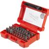 Milwaukee SHOCKWAVE - Set di punte compatte, 32 pezzi, Rosso