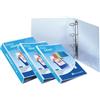 Exacompta Raccoglitore A4 bianco Kreacover - 4 anelli 40 mm - dorso 6 cm - 28x32 cm