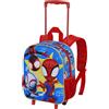 Spiderman Marvel Spider-Man Amazing - Zaino trolley asilo 3D per bambini, Poliestere, 31cm