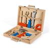 Janod - Il Mio Primo Gioco di Costruzione - Cassetta degli Attrezzi in Legno per Bambini - Gioco di Imitazione - 9 Accessori Inclusi - dai 3 Anni, J06481