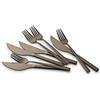 ECHTWERK EW-PK-2208S Set di Posate per Pizza, 8 Pezzi per 4 Persone, in Acciaio Inossidabile, Nero