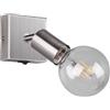 Trio Reality Lighting Spot minimal moderno E27 orientabile singolo acciaio satinato R80181707/15