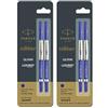 Parker Quink Roller Ball Refill Inchiostro Blu Penna a Sfera Roller Pennino...