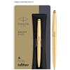 Parker Penna a sfera Parker Galaxy placcata oro corpo clip BP GT trim inchiostro blu...