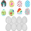 Amacoam Stampi in Silicone Pasquale Stampo in Silicone per Uova di Pasqua Colata con Ciondolo a Forma di Coniglietto Pasquale Stampi per Uova Pasqua stampi Pasqua per lavori bricolage Gesso Candele Fai da Te