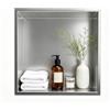 Bernkot Nicchia a Parete Nicchia Doccia Mensola Bagno 30x30 cm Acciaio Inox, Satinata