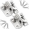 Ruidee 2 Pezzi Della Porta Bullone In Acciaio Inox Latch Gate Hasp Serratura Antifurto Serratura con La Vite di Serratura Porta Scorrevole Bullone Scorrevole Antifurto Lucchetto Aperto A Destra(MS-YK)