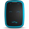 WHY EVO NOA Sky Blue Radiocomando Multifrequenza da 280 a 868 MHz Apricancello Rolling Code Codice Fisso Autoapprendente 4 in 1 Telecomando Garage Cancello Programmabile Ergonomico a Lungo Raggio Blu