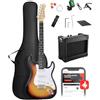 DONNER DST-80 E-Guitar Set Completo per Principianti da 39 con Amplificatore, Pickup SSS Classico, Include Gig Bag, Accordatore, Capotasto, Cinghia, Plettri e Lezioni Online Gratuite