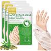 CCKULOOB Maschera per Mani 3 Paia Guanti Idratanti Mani Maschera Per Collagene, Riparazione Della Pelle Ruvida,Sbiancanti e Antietà per Invecchiamento a Secco e Mani Screpolate