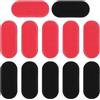 Boao 12 Pezzi Adesivi per Capelli per Uomini e Donna - Adesivi per Frangia e Supporti per Capelli (Nero, Rosso)