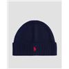 Polo Ralph Lauren Berretto Blu Scuro In Lana Da Uomo Polo Ralph Lauren