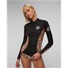 Rip Curl Top Nero Da Bagno Da Donna Rip Curl G Bomb L/sl F/zip Jkt Sub