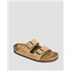 Birkenstock Ciabatte Beige Da Donna Birkenstock Arizona Suede Embossed Narrow