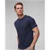 Mc2 Saint Barth T-shirt Blu Scuro In Lino Da Uomo Mc2 Saint Barth