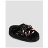 Moon Boot Pantofole Nere In Pelliccia Da Donna Moon Boot Mule Faux Fur Beads